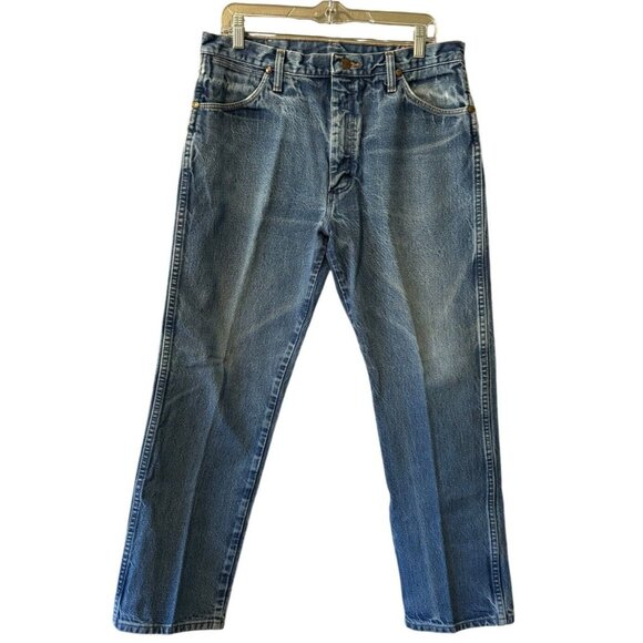 Wrangler 13MWZ‎ Jeans Mens 36x29 Denim Cowboy Made in USA Western Country VTG - Picture 1 of 14